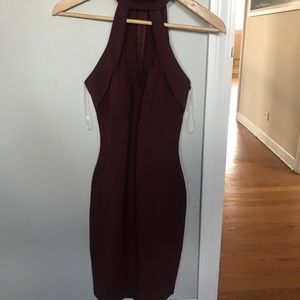 Akira Burgundy Dress